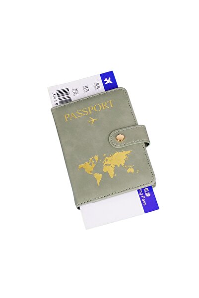 Beypa Ticaret Pasaport Kılıfı Desenli-Tokalı