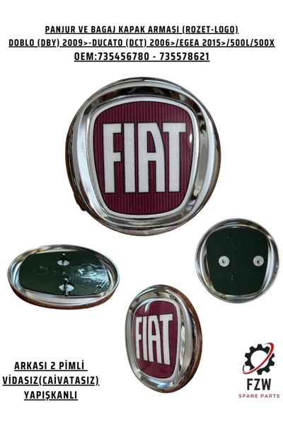 FZW FIAT (DBY) DOBLO 2009>/(DCT) DUCATO 2006>/EGEA/500L/500X ÖN PANJUR VE BAG...
