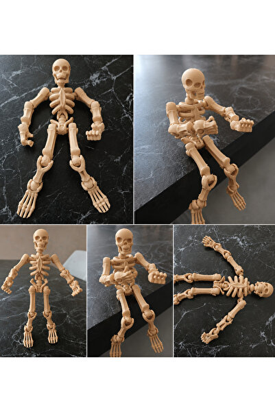 GreenWay3D 17,5 cm Hareketli İskelet Figürü Eklemli 3D Baskı İskelet Oyuncak ...