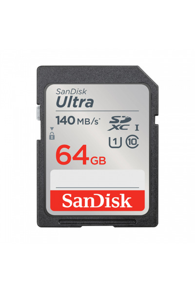 SanDisk Κάρτα Μνήμης SDXC Ultra, 64Gb, Κλάση 10/ UHS-1 U1 SDSDUNB-064G-GN6IN