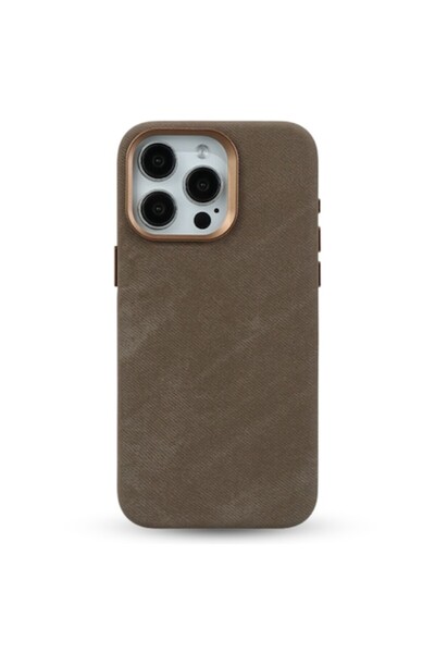 megaMobile Husă de protecție compatibilă cu Apple iPhone 16 Pro, denim, MagSa...