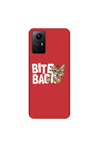 Other Xiaomi Redmi Note 12s bitte back cat Red Colored Silicone TPU Θήκη
