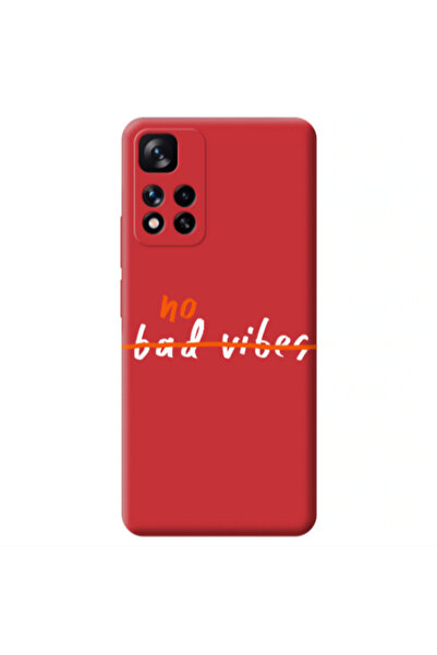 Other Xiaomi Redmi Note 11 Pro 5G No bad vibes 2 Red Colored Silicone TPU Θήκη