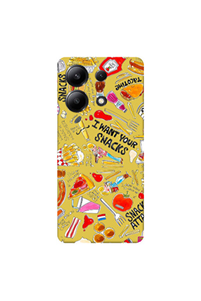 Other Xiaomi Redmi Note 13 4G Snack attack Yellow Colored Silicone TPU Θήκη