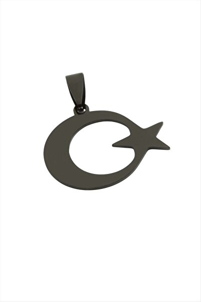 Marsilyan Moon Star Steel Pendant 2 cm Ilkel-Bjt940