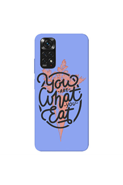 Other Xiaomi Redmi Note 11 4G You are What You Eat Light Purple Colored Silic...