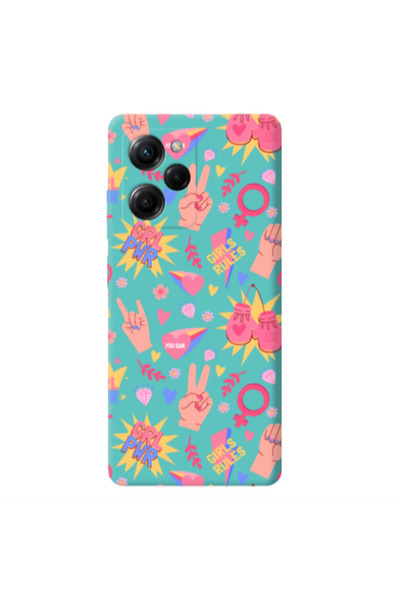 Other Xiaomi Poco X5 Pro Grl Pwr 2 Turquoise Colored Silicone TPU Θήκη
