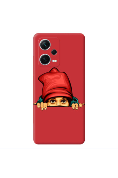 Other Xiaomi Poco X5 Hidden Girl Red Colored Silicone TPU Θήκη