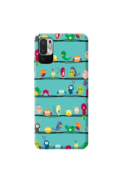 Other Xiaomi Redmi Note 10 Pro 5G birds Turquoise Colored Silicone TPU Θήκη