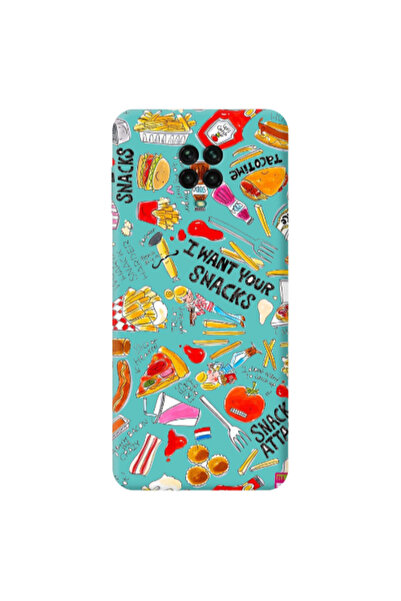 Other Xiaomi Redmi Note 9 Pro Snack attack Turquoise Colored Silicone TPU Θήκη