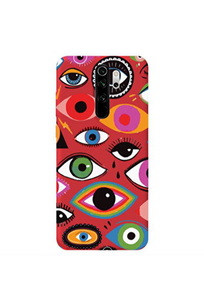 Other Xiaomi Redmi Note 8 Pro Colorful eyes Red Colored Silicone TPU Θήκη