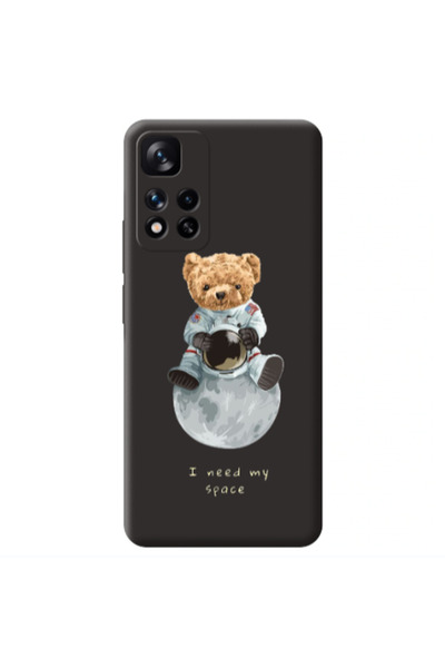 Other Xiaomi Redmi Note 11 Pro 5G Bear in space Black Colored Silicone TPU Θήκη