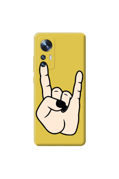 Other Xiaomi Mi 12 Rock Yellow Colored Silicone TPU Θήκη
