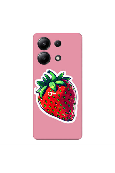 Other Xiaomi Redmi Note 13 4G strawberry Pink Colored Silicone TPU Θήκη