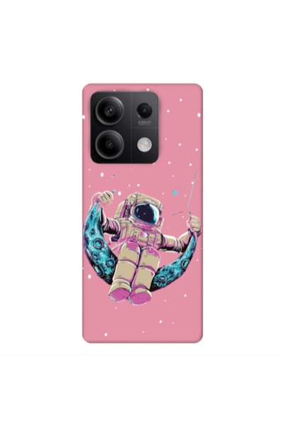 Other Xiaomi Redmi Note 13 5G Astronaut swinging on the moon Pink Colored Sil...