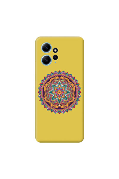 Other Xiaomi Redmi Note 12 4G Mandala D102 Yellow Colored Silicone TPU Θήκη