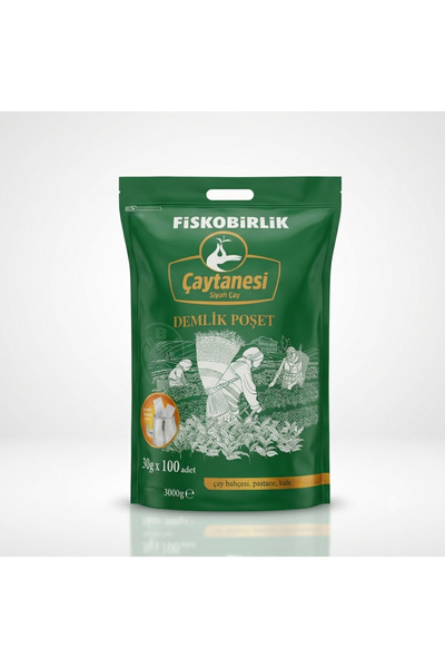 Fiskobirlik ÇAYTANESİ DEMLİK POŞET SİYAH ÇAY 30G X 100 ADET 3KG