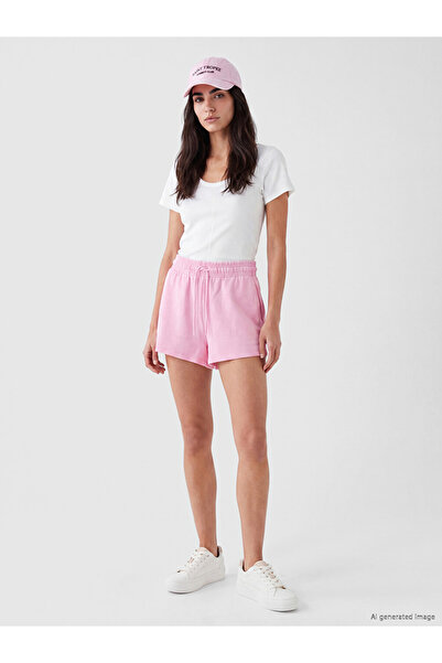 LC Waikiki Pink Women's Shorts with Elastic Waist