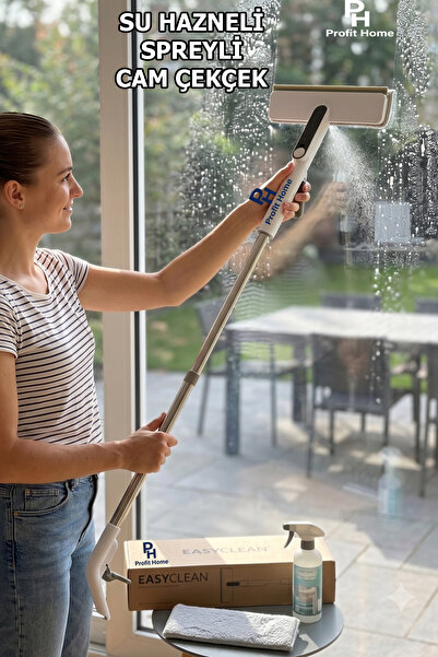 Profit Home Spreyli Cam Çekçek, Su Hazneli Cam Silme Aparatı, Yeni Nesil Cam ...