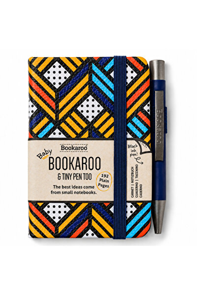 İF Notebook-Bookaroo A7 Blue Blue Notebook+Pencil Geo
