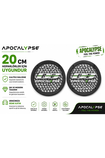 APOCALYPSE Deaf Bonce 20cm Hoparlör Kapağı - DB Logolu Kaliteli Plastik Midra...