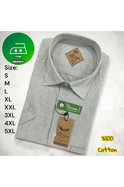 Aycan Fourmen 100% Cotton Linen Short-Sleeved Shirt