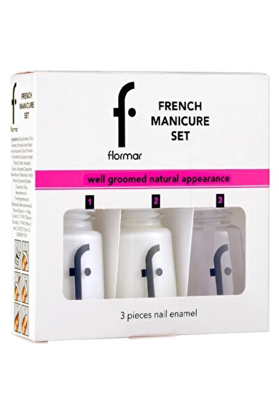 Flormar Yarı Transparan & Parlak Bitişli 3'lü French Manikür Seti