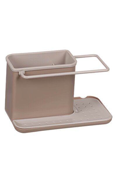 Z Store Organizator multifuncțional din plastic pentru chiuvetă, Bej, 20.8x11...