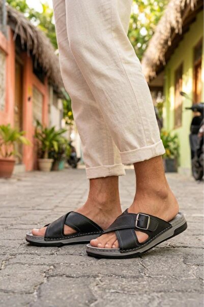 fort 253-201 Anatomical Comfortable Lightweight Men's Slippers with Buckle De...