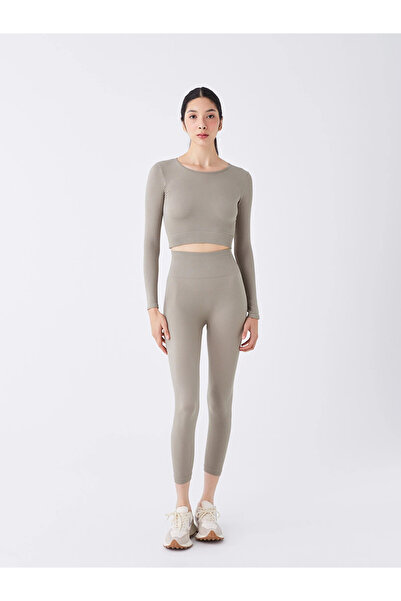 LC Waikiki Xside Khaki Elastic Waist Flat Interlock Women's Sports Leggings