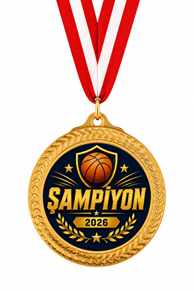 Mugs and love Altın Renkli Basketbol Şampiyon Madalyası - Basketbol Turnuvası...