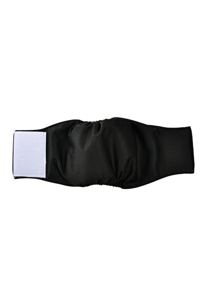 Choice3 M(Waist 37-43cm) Black Washable Male Dog Cloth Diaper Reusable Pet Sa...