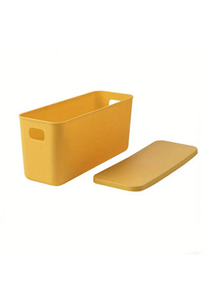 Choice YELLOW 1Pc Desktop Storage Box Narrow and Long Household Snacks and Su...