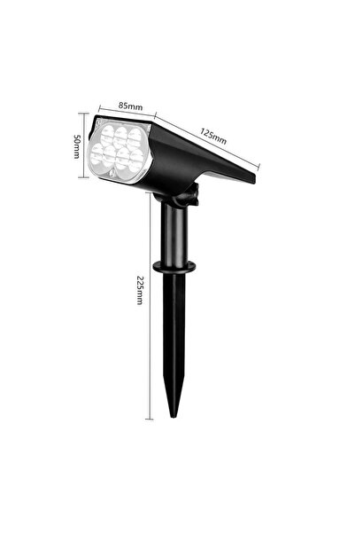 Choice3 ضوء دافئ 7led، كشافات LED شمسية فائقة السطوع، إضاءة خارجية للمناظر ال...