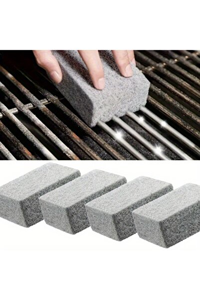 Choice Grey 4 Pcs 4Pcs Heavy Duty BBQ Grill Brush With Scraper Stainless Stee...