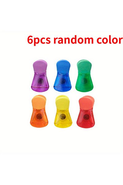 Choice 6pcs random color 6pcs Food Bag Sealing Clips,Colorful Magnetic Clips ...