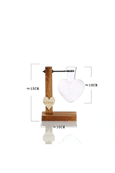 Choice1 A Wooden Flower Rack Water Planting Glass Vase Propagation Vessel Sta...