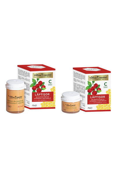 Albina Carpatina Laptisor de Matca Pur cu Vitamina C Naturala din Acerola 25g...