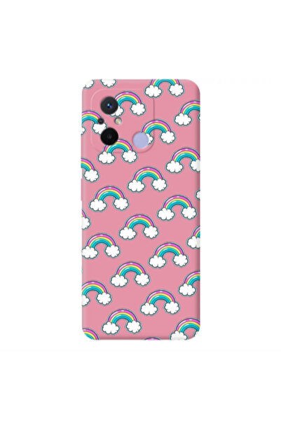 Other Xiaomi Redmi 12C Cute rainbows Pink Colored Silicone TPU Θήκη