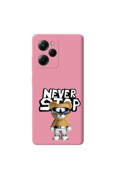Other Xiaomi Poco X5 Pro Never stop Pink Colored Silicone TPU Θήκη
