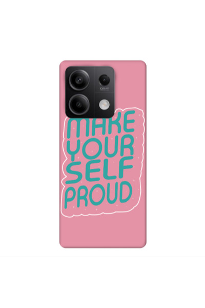 Other Xiaomi Redmi Note 13 5G Make Your Self Proud Pink Colored Silicone TPU ...