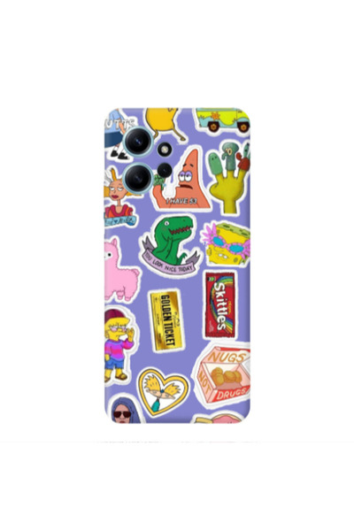 Other Xiaomi Redmi Note 12 4G best cartoons Purple Colored Silicone TPU Θήκη