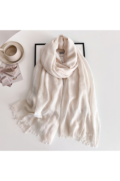 choice2 100x190cm 47 100*190cm Big Size Solid Color Women Scarf Cotton Linen ...