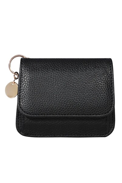 Choice5 black Vintage Solid Color Short Wallet, Portable Bifold Coin Purse, W...