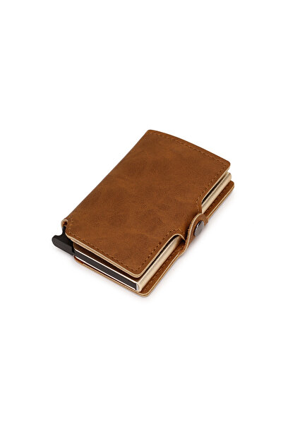 Choice3 Brown Anti Rfid Holder Men Wallet Metal Smart Slim Thin Wallet Bank C...