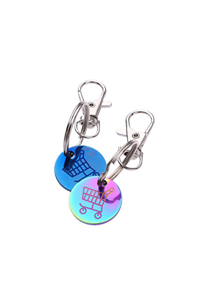 Choice1 Multicolor Hot Sale Portable Carts Token Keyring Solver Chip Key Chai...