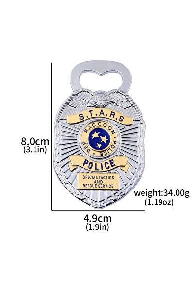 Choice MINISO K00920 Game Resident Evil Raccoon City Badge Keychain 1969 RPD ...