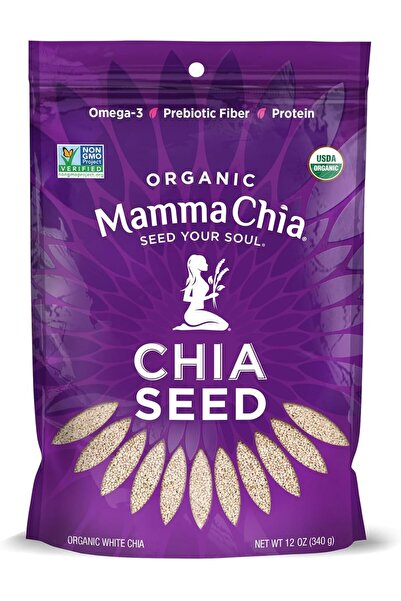 Mamma Chia بذور الشيا البيضاء العضوية، 12 أونصة (340 جرام)