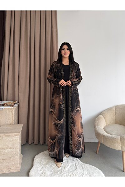 Miss Rosemoon Yeni Sezon Büyük Beden Tesettür 2’li Elbise Takım –Taş detaylı ...