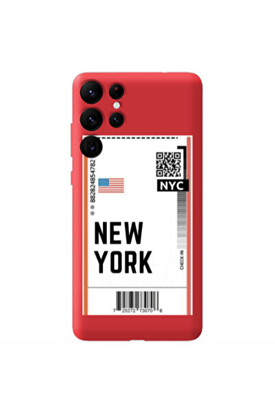 Other Samsung S22 Ultra New York NYC Red Colored Silicone TPU Θήκη